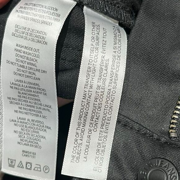 Calvin Klein Jeans Women’s High Rise Skinny Black Pants, Size 27 - Picture 7 of 10